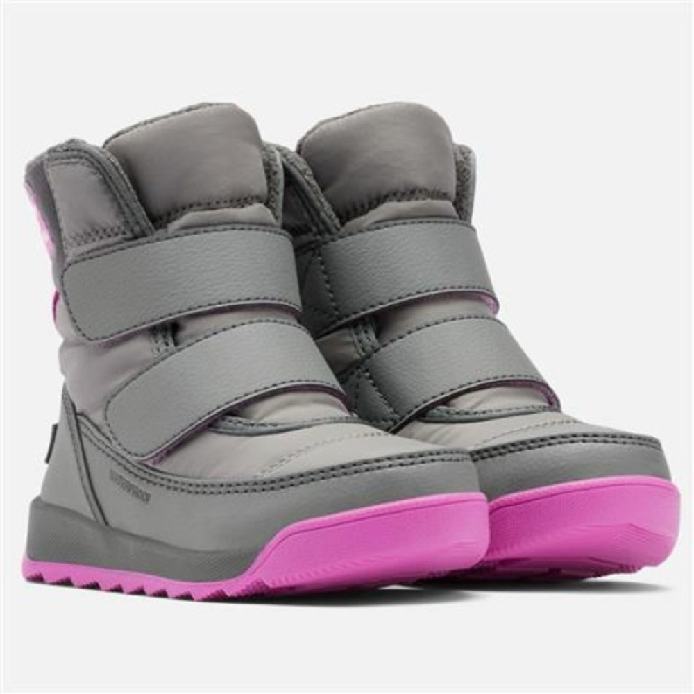 NWT Sorel Toddler Whitney II Strap Waterproof Snow Boots, Quarry Grill US 4